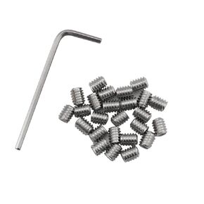 25pcs Hex Allen Head Socket Set Screws #8-32 x 5/16 Internal Hex Drive Cup-Point Screws with Hex Drive Wrench