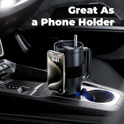 Water Bottle Accessories for Stanley Cup 30 oz 40 oz Tumbler with Handle Owala FreeSip water bottle 32oz 40 oz, Magnetic Phone Holder Strap for Magsafe Gym Exercise to Hold Keys and Cell Phone in Kuwait