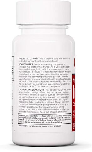 Protocol Iron 36mg - Bioavailable Ferrochel Iron - for Energy & Immune Support* - Iron Bisglycinate Supports Mitochondria* - Vegan, Halal & Kosher - 90 Veg Capsules in Saudi Arabia