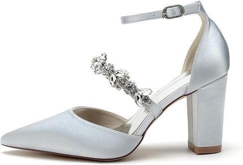 Hanfike Womens Shoes for Wedding Dress Ankle Strap Low Heel Bridal Formal Party Pumps JY034 in Kuwait