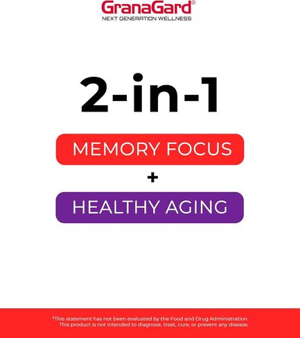CLINICALLY PROVEN (4-Month Supply) BRAIN SUPPLEMENTS WITH ANTI AGING, Memory Pills, Omega 5 Pomegranate Supplement, 4 bottles 60ct each in Saudi Arabia