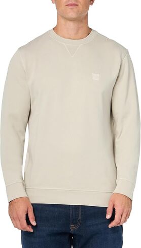 BOSS mens Patch Logo French Terry Pullover Cotton Sweatshirt in Saudi Arabia
