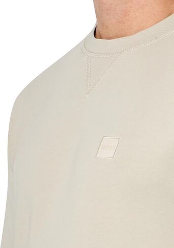 BOSS mens Patch Logo French Terry Pullover Cotton Sweatshirt in Saudi Arabia