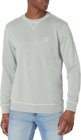BOSS mens Patch Logo French Terry Pullover Cotton Sweatshirt in Saudi Arabia
