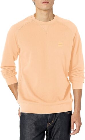BOSS mens Patch Logo French Terry Pullover Cotton Sweatshirt in Saudi Arabia