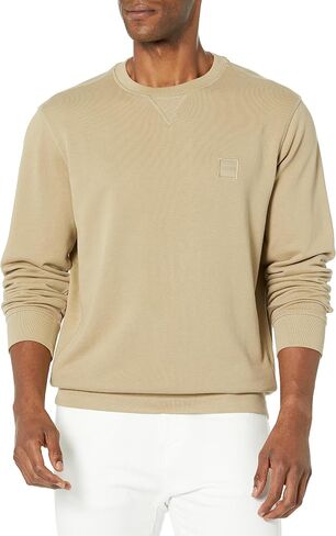BOSS mens Patch Logo French Terry Pullover Cotton Sweatshirt in Saudi Arabia