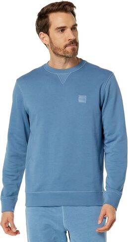 BOSS mens Patch Logo French Terry Pullover Cotton Sweatshirt in Saudi Arabia