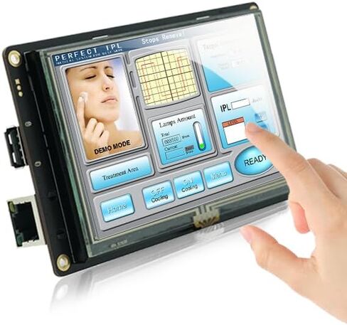 شاشة HMI 8.0 بوصة | شاشة TFT LCD تعمل باللمس | مع لوحة التحكم وبرنامج التحرير المجاني، وحدة المعالجة المركزية Cortex A8، مناسبة لـ Arduino، Raspberry Pi، تدعم الرسوم المتحركة الصوتية للفيديو in Kuwait