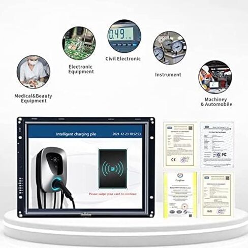 شاشة HMI 8.0 بوصة | شاشة TFT LCD تعمل باللمس | مع لوحة التحكم وبرنامج التحرير المجاني، وحدة المعالجة المركزية Cortex A8، مناسبة لـ Arduino، Raspberry Pi، تدعم الرسوم المتحركة الصوتية للفيديو in Kuwait