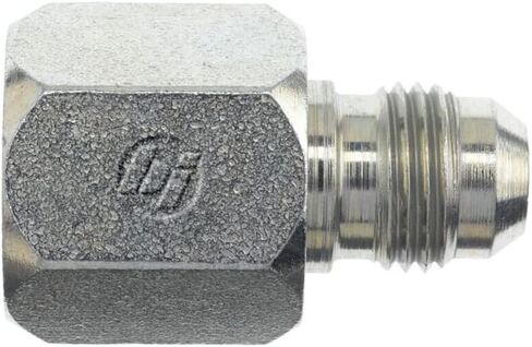 2406-06-04-2PC Steel Nut and Insert Straight Reducer, 9/16"-18 SAE x 7/16"-20 SAE Thread, 3/8" Female JIC x 1/4" Male JIC, 0.688" Hex, 0.97" Length in Saudi Arabia