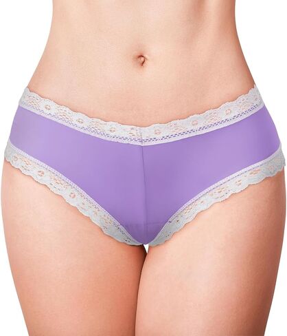 Littleforbig Lace Seamless Hipster Sexy V-Back Strappy Criss Cross Sissy Tease Panty Underwear Low Rise in Saudi Arabia