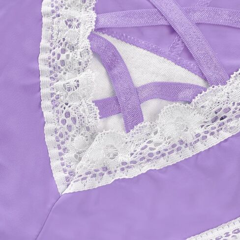 Littleforbig Lace Seamless Hipster Sexy V-Back Strappy Criss Cross Sissy Tease Panty Underwear Low Rise in Saudi Arabia