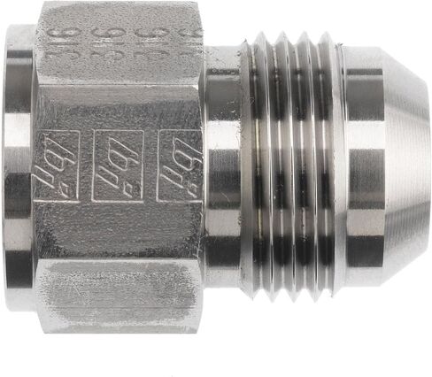 2406-32-16-SS Stainless Steel Non-Swivel Straight Reducer, 2-1/2"-12 SAE x 1-5/16"-12 SAE Thread, 2" Female JIC x 1" Male JIC, 2.875" Hex, 2.350" Length in Saudi Arabia
