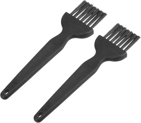uxcell 2 Pcs Anti Static ESD Brush Plastic Handle Nylon Lab Cleaning Brushes for Electronics Keyboard PCB BGA Repair Soldering, 25x31mm Bristles in Saudi Arabia