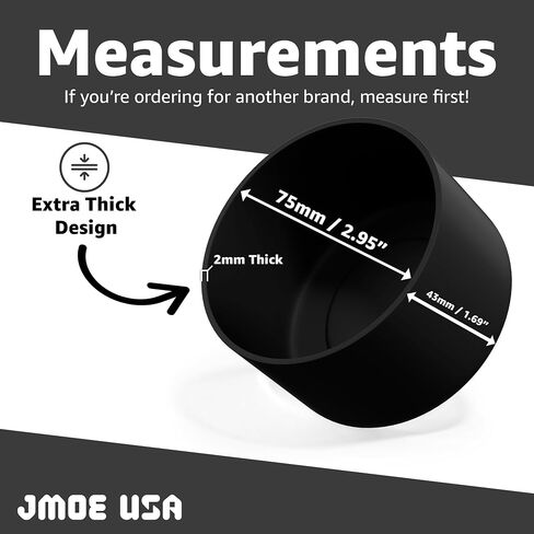 Silicone Boot for Yeti Rambler Jr 12oz and 18oz Bottle | 2mm Sleeve | Anti-Slip Boot | Protector for the Bottom of your Bottle | Protects Against Damage | BPA Free Silicone (Black) in Saudi Arabia