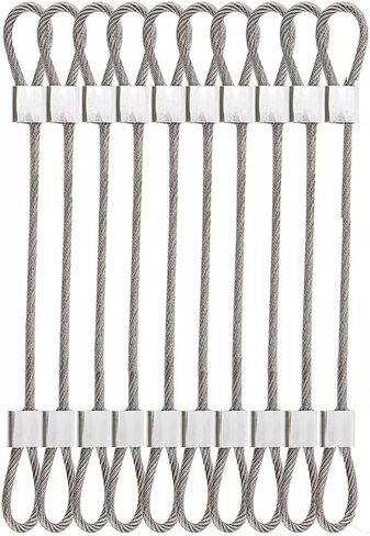 LLJJLXZCD12 inches X1.5mm 10 Pieces, Double Ring Wire Rope, Travel Home, DIY, Stage Lighting Rope in Saudi Arabia