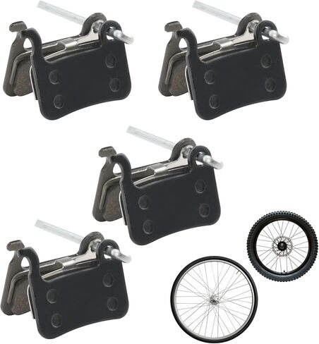 Bike Brake Pads Resin, 4 Pairs Bicycle Brake Pads Bicycle Disc Brake Pads Bicycle Brake Pads Replacement Saint Disc Brake Compatible with Shimano M975 M966 M965 M800 M776 M775 765 M665 M601 and More in Saudi Arabia