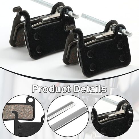 Bike Brake Pads Resin, 4 Pairs Bicycle Brake Pads Bicycle Disc Brake Pads Bicycle Brake Pads Replacement Saint Disc Brake Compatible with Shimano M975 M966 M965 M800 M776 M775 765 M665 M601 and More in Saudi Arabia