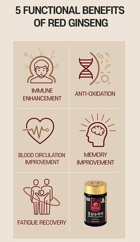 SAMSIDAE مستخلص الجينسينج الأحمر الكوري 240 جرام، تركيز نقي 100% من الجينسينج الأحمر. نمت في كوريا. دعم المناعة، واستعادة التعب، والقدرة على التحمل للرجال والنساء. in Kuwait