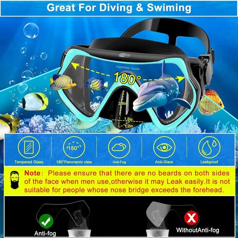 Adult Snorkeling Set, Gimilife 4 in 1 Diving Mask and Dry Top Snorkeling Gear for Audults Snorkeling Scuba Diving Swimming Travel in Saudi Arabia