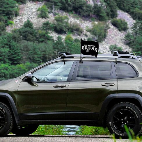 Rico Industries NCAA Ohio State Buckeyes Primary Double Sided Car Flag with Black Pole - 16" x 19" - Strong Pole That Hooks onto Car/Truck/Automobile in Saudi Arabia