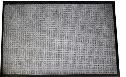 Durable Stop-N-Dry Indoor Rubber Backed Carpet Entrance Mat, 4' x 6', Charcoal in Saudi Arabia
