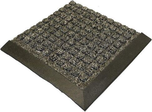Durable Stop-N-Dry Indoor Rubber Backed Carpet Entrance Mat, 4' x 6', Charcoal in Saudi Arabia