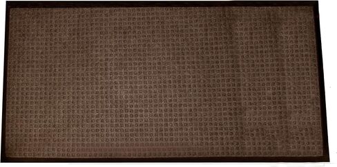 Durable Stop-N-Dry Indoor Rubber Backed Carpet Entrance Mat, 4' x 6', Charcoal in Saudi Arabia