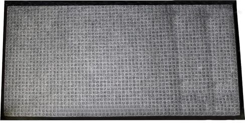 Durable Stop-N-Dry Indoor Rubber Backed Carpet Entrance Mat, 4' x 6', Charcoal in Saudi Arabia