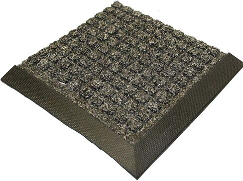 Durable Stop-N-Dry Indoor Rubber Backed Carpet Entrance Mat, 4' x 6', Charcoal in Saudi Arabia