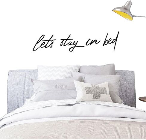 Let’s Stay in Bed Sign Metal Bedroom Wall Decor above Bed, Iron Letters Wall Hanging Art, Farmhouse Wall Art for Home Bedroom Apartment Office Hotel Decor, Black in Saudi Arabia