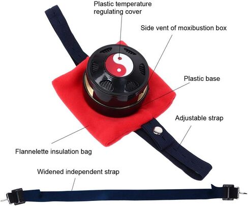 Moxibustion Box, Copper Adjustable Body Warm Moxibustion Box with Insulation Cloth Cover and Vent for Arthritis Pain Relive, Neck Knee Joint Pain Relieve in Saudi Arabia