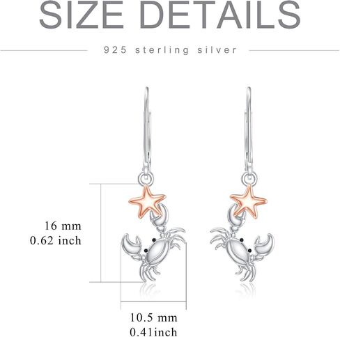 PELOVNY Animal Dangle Earrings Sterling Silver Hypoallergenic Moss Agate Crystal Moonstone Earrings Bee Butterfly Dolphin Peacock Phoenix Jewelry Birthday Christmas Gifts for Women in Saudi Arabia
