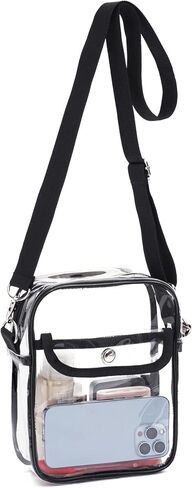 حقيبة شفافة معتمدة من الاستاد، حقيبة محفظة شفافة للحفلات الموسيقية والمهرجانات والعمل والألعاب الرياضية in Kuwait