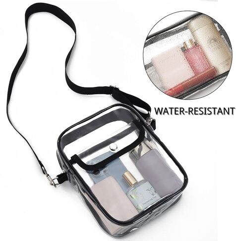 حقيبة شفافة معتمدة من الاستاد، حقيبة محفظة شفافة للحفلات الموسيقية والمهرجانات والعمل والألعاب الرياضية in Kuwait