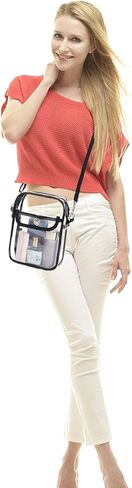 حقيبة شفافة معتمدة من الاستاد، حقيبة محفظة شفافة للحفلات الموسيقية والمهرجانات والعمل والألعاب الرياضية in Kuwait