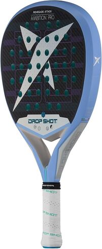 Drop Shot Renegade Attack 2024 - مضرب باديل مع امتصاص الصدمات، تحكم رائع وقوة - باديل احترافي (أزرق)، متوسط in Kuwait
