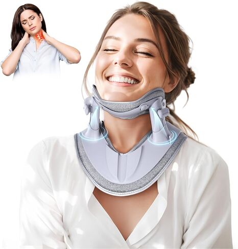 دعامة الرقبة لتخفيف آلام عنق الرحم، نقالة للرقبة قابلة للتعديل لتخفيف العمود الفقري العنقي وتصحيح الوضع، تحافظ على ثبات الفقرات ومحاذاة، سهلة الارتداء، يمكن استخدامها في المنزل أو المكتب in Kuwait