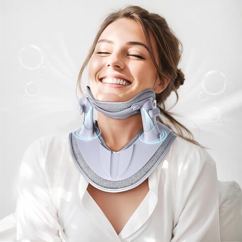 دعامة الرقبة لتخفيف آلام عنق الرحم، نقالة للرقبة قابلة للتعديل لتخفيف العمود الفقري العنقي وتصحيح الوضع، تحافظ على ثبات الفقرات ومحاذاة، سهلة الارتداء، يمكن استخدامها في المنزل أو المكتب in Kuwait