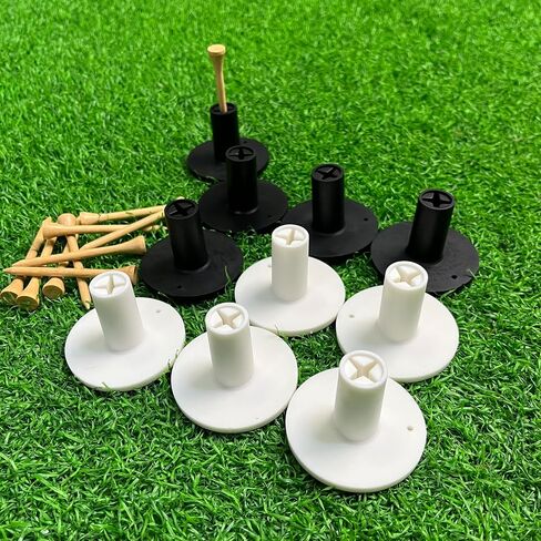 Rubber Golf Tees for Mats, Driving Range Tee, 10 Pack Golf Rubber Tee Holder Set Indoor Outdoor in Saudi Arabia