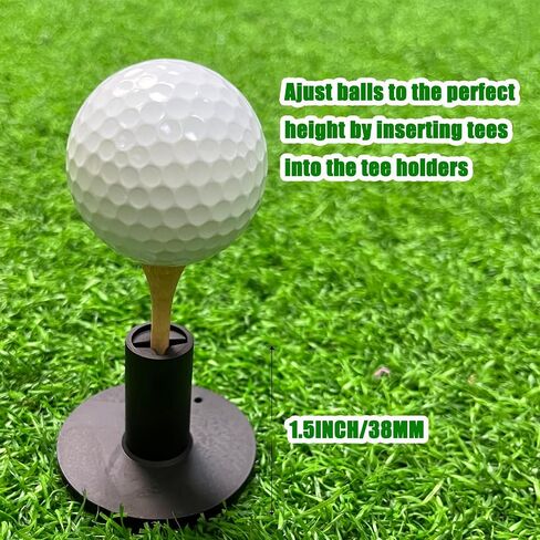 Rubber Golf Tees for Mats, Driving Range Tee, 10 Pack Golf Rubber Tee Holder Set Indoor Outdoor in Saudi Arabia