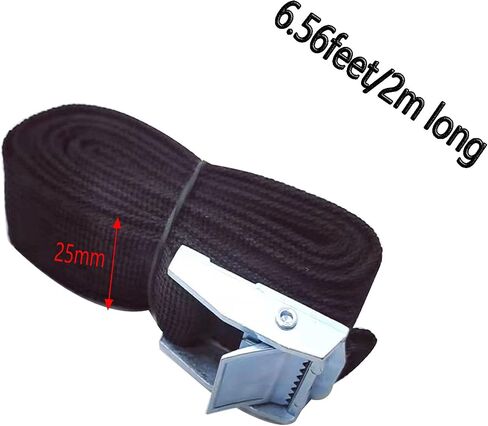 4PACK Black Lashing Straps Tie Down Strap with Heavy Duty Cam Lock Buckle with Zinc Alloy Lock Buckle, 2m x 25mm in Saudi Arabia