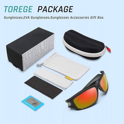 نظارات شمسية رياضية مستقطبة للرجال بإطار مرن لركوب الدراجات والجري والقيادة وصيد الأسماك والمشي لمسافات طويلة والرحلات in Kuwait