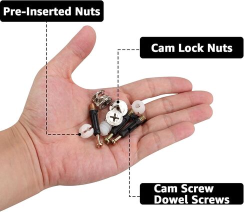 300 قطعة 3 في 1 مجموعة توصيل الأثاث كام تركيب كام قفل الجوز الأثاث ربط السحابة الترباس الجوز مجموعة لخزانة خزانة الربط in Kuwait