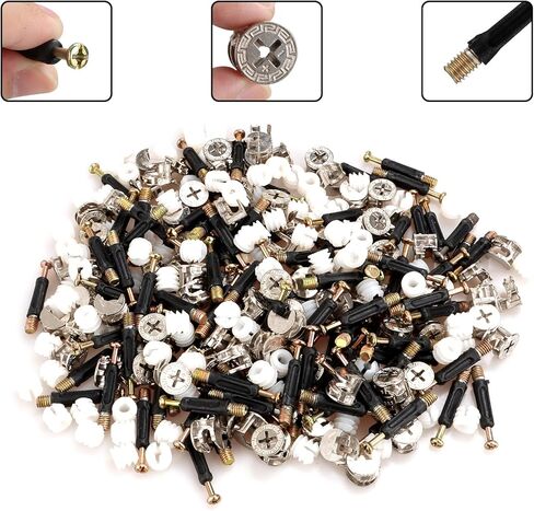 300 قطعة 3 في 1 مجموعة توصيل الأثاث كام تركيب كام قفل الجوز الأثاث ربط السحابة الترباس الجوز مجموعة لخزانة خزانة الربط in Kuwait