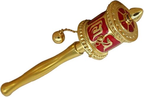 عجلة صلاة محمولة باليد، عجلة دوارة بوذية، عجلة صلاة صغيرة محمولة للبوذية التبتية - عجلة صلاة صغيرة بحجم الجيب للسفر (أحمر) in Kuwait