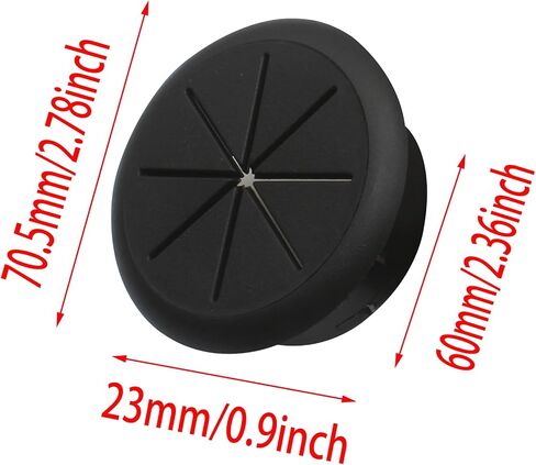 FDXGYH 2.0 inch(50mm) ABS Desk Grommet 2pcs Desktop Cable Hole Cover Plastic Grommet for Home and Office Desktop Wire Organizer [Black] in Saudi Arabia
