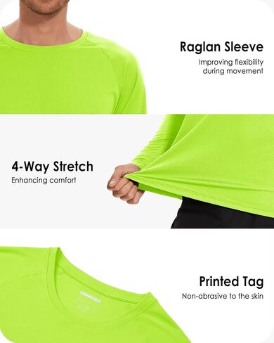 Boladeci Men's UPF 50+ Sun Protection UV SPF Shirts Long Sleeve Lightweight Quick Dry Swim T-Shirts Rash Guard in Saudi Arabia