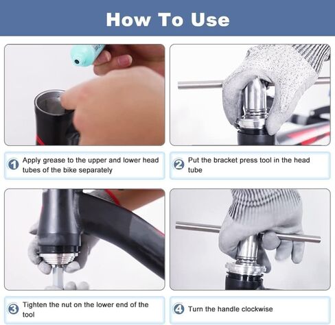 أداة تركيب بالضغط على كأس سماعة الرأس ودعامة سفلية، أداة إزالة كرنك الدراجة، ملحقات إصلاح الدراجة، مثبت المحمل in Kuwait