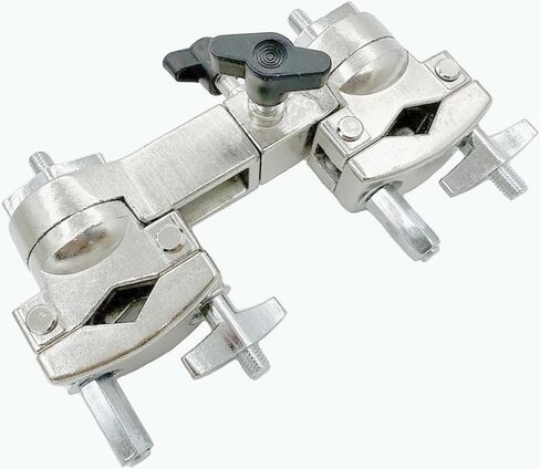Dual Drum Clamp 360° Rotating Multi-Clamp 2 Hole Universal Adjustment Clamp Removable Double Drum Clamp Percussion Mounting Clamp Bracket for Drum Set Hardware Accessories in Saudi Arabia